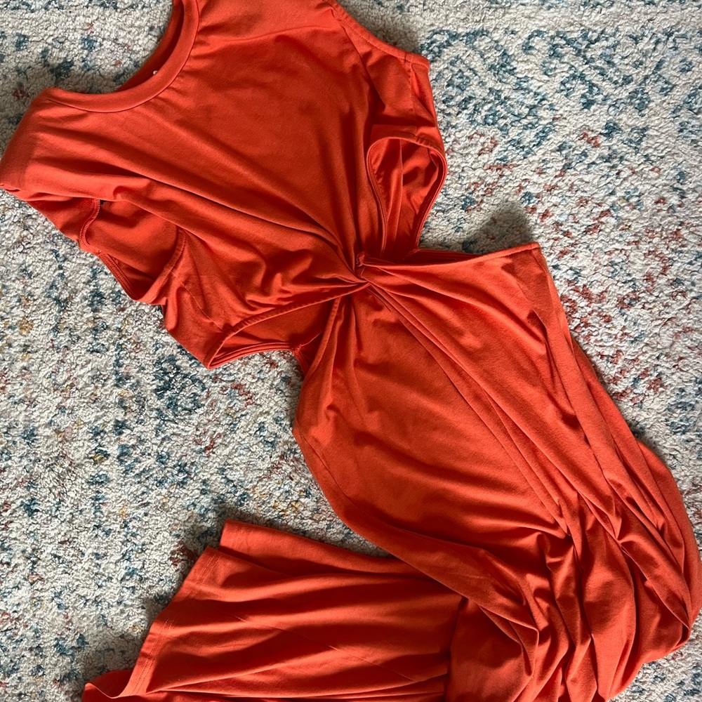 Cut Out Maxi dress - Orange